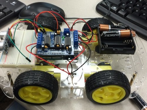 A robot built with the Arduino system